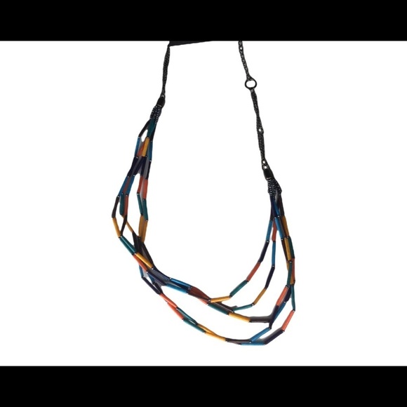 Zad multi colored multi layered beaded necklace 18’inches - Picture 4 of 4